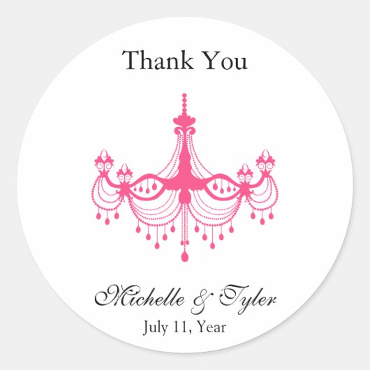 Pink & Black Kronier Gefallen Aufkleber (Vorderseite)