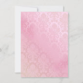 Pink & Black Lace Bat Mitzvah Birthday Einladung (Rückseite)