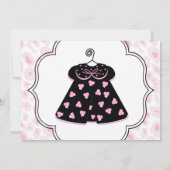 Pink Black Leopard Baby Girl Dusche Einladung (Rückseite)