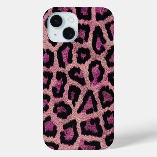 Pink Black Leopard Case-Mate iPhone Hülle (Rückseite)