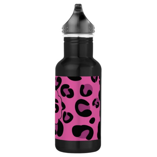 Pink Black Leopard Cheetah 32. oz. Trinkflasche (Rechts)