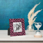 Pink Black Leopard Muster Frameless Foto Easel Fotoplatte (InSitu)