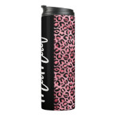 Pink & Black Leopard Print MaMaw Thermal Tumbler Thermosbecher (Nach rechts gedreht)