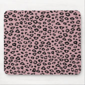 Pink Black Leopard Print Mousepad (Vorne)