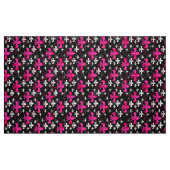 Pink Black Lilie Stoff (Fat Quarter (45,7 x 55,9 cm))