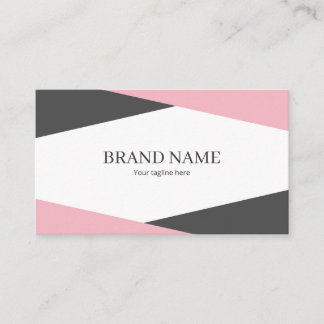 Pink Black Line Frame Minimal Elegant Beauty Visitenkarte