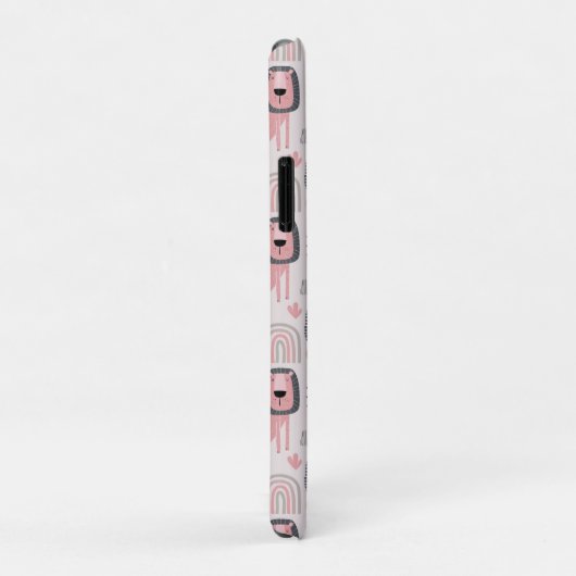 Pink Black Lions Boho Rainbows Case-Mate iPhone Hülle (Hinten/Rechts)