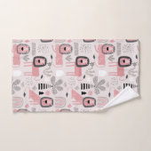 Pink Black Lions Boho Rainbows Modern Badhandtuch Set (Handtuch)