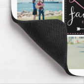 Pink Black Love Makes a Family Foto Collage Mousepad (Ecke)