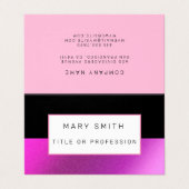 Pink Black Luxury Visitenkarten (Außenseite Aufgefaltet)