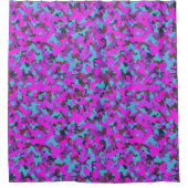 Pink black magenta Camouflage Camouflage Pattern Duschvorhang (Vorderseite)