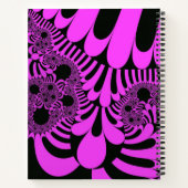 Pink Black Mod Spiral Notebook Notizbuch (Rückseite)