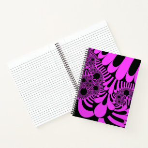 Pink Black Mod Spiral Notebook Notizbuch