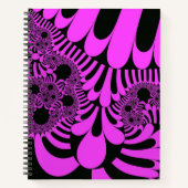 Pink Black Mod Spiral Notebook Notizbuch (Vorderseite)
