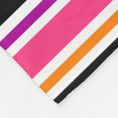 Pink Black Multi-Colors Stripes Fleecedecke (Ecke)