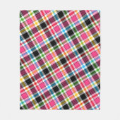 Pink Black Multicolour Flannel Plaid Tartan Fleecedecke (Vorderseite)