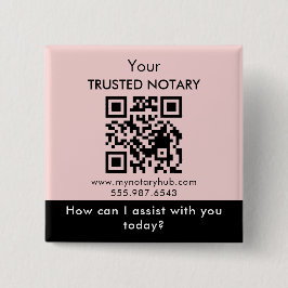 Pink Black Notary Branding with QR Code Button