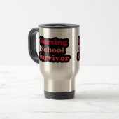 Pink Black Nursing School Survivor Reisebecher (Vorderseite Links)