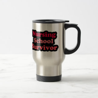 Pink Black Nursing School Survivor Reisebecher