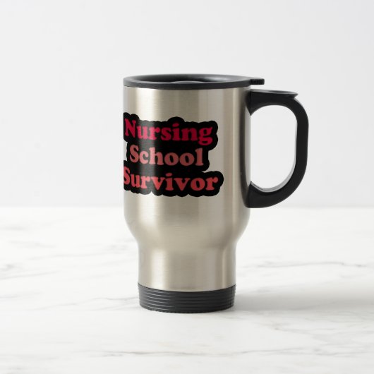 Pink Black Nursing School Survivor Reisebecher (Rechts)