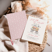 Pink Black Off the Market Bridal Dusche Einladung