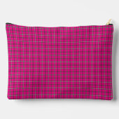 Pink Black Plaid Classic Pattern Bright Zubehörtasche (Rückseite)