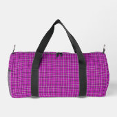 Pink Black Plaid Classic Pattern Duffle Bag (Rückseite)