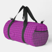 Pink Black Plaid Classic Pattern Duffle Bag (Rechte Ecke)