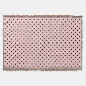 Pink Black Polak Dot Decke (Vorderseite)
