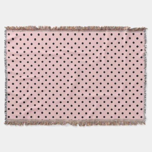 Pink Black Polak Dot Decke (Vorderseite)