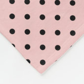 Pink Black Polak Dot Fleecedecke (Ecke)