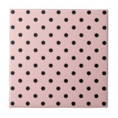Pink Black Polak Dot Fliese (Vorderseite)