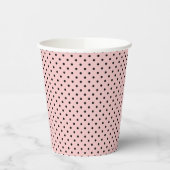 Pink Black Polak Dot Pappbecher (Links)