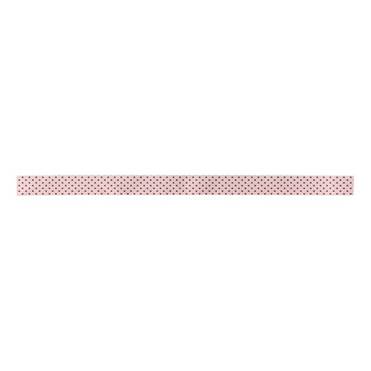 Pink Black Polak Dot Satinband (Vorderseite)