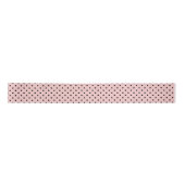 Pink Black Polak Dot Satinband (Vorderseite)