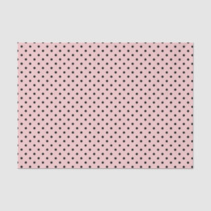 Pink Black Polak Dot Seidenpapier