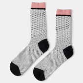 Pink Black Polak Dot Socken (Linkes Detail)