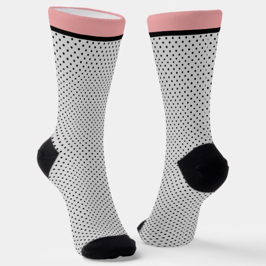 Pink Black Polak Dot Socken (Gewinkelt)