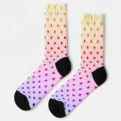 Pink Black Polak Dot Socken (Linkes Detail)