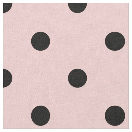 Pink Black Polak Dot Stoff (Nahaufnahme)