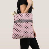 Pink Black Polak Dot Tasche (Von Nahem)