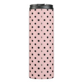 Pink Black Polak Dot Thermosbecher (Rückseite)
