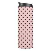 Pink Black Polak Dot Thermosbecher (Nach rechts gedreht)