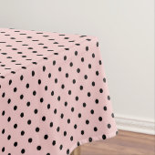 Pink Black Polak Dot Tischdecke (Beispiel)