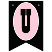 Pink Black Polka Dot Bunting Flags Party Banner (Zweite Fahne)