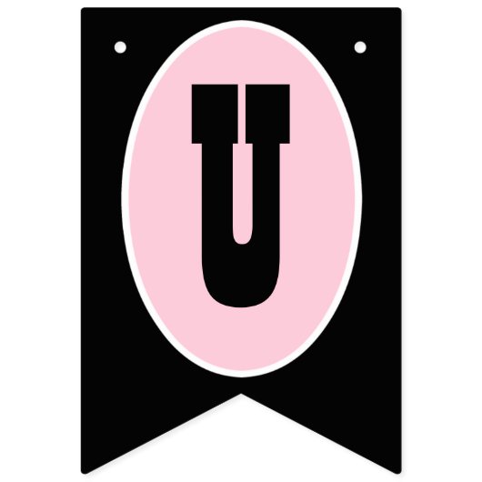 Pink Black Polka Dot Bunting Flags Party Banner (Zweite Fahne)