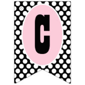 Pink Black Polka Dot Bunting Flags Party Banner (Erste Fahne)