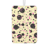 Pink & Black Polka Dot Glam Pattern Autolufterfrischer (Rückseite)