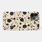 Pink & Black Polka Dot Glam Pattern Case-Mate iPhone Hülle (Rückseite (Horizontal))