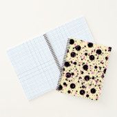 Pink & Black Polka Dot Glam Pattern Notizblock (Innenseite)